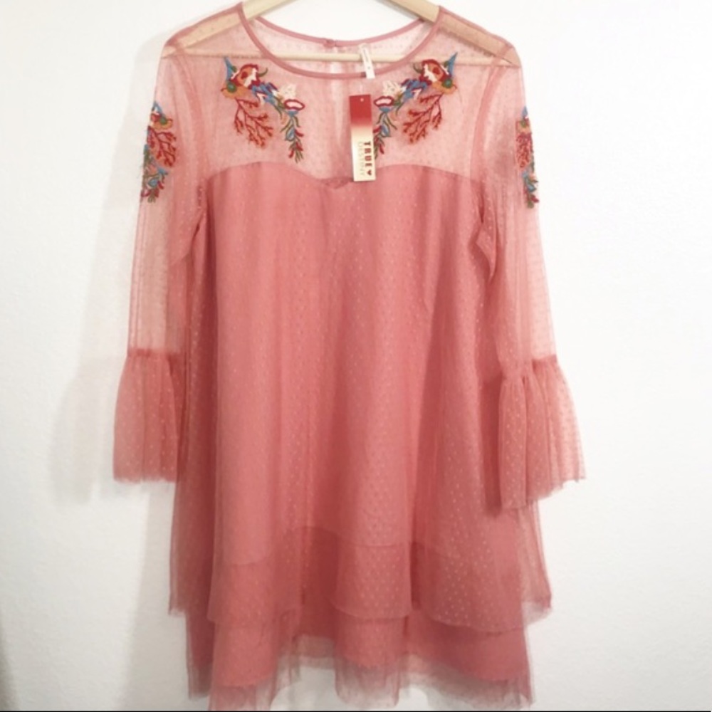 Swiss Dot Dress by True Destiny is like new. Large